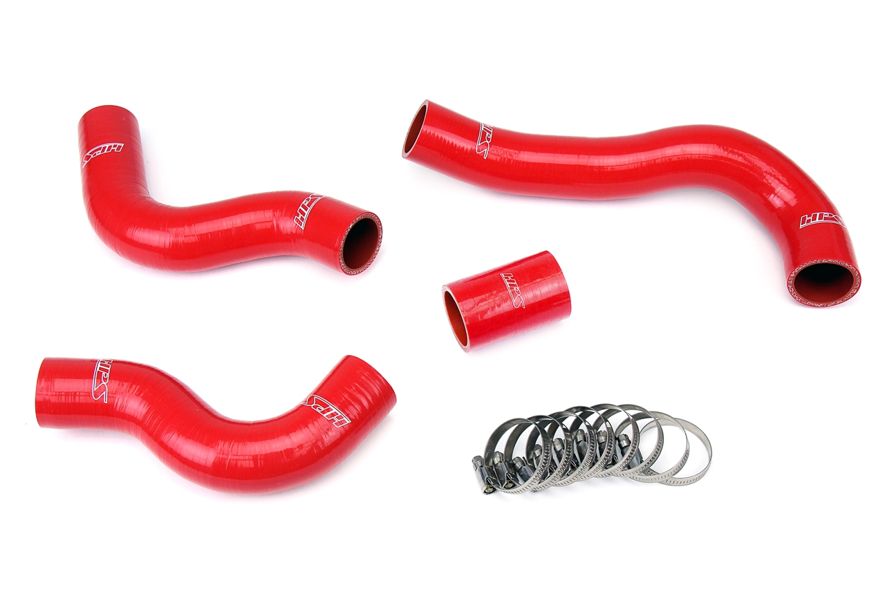 HPS 57-1847-Red Red Radiator Coolant Hose Kit for 84-89 Nissan